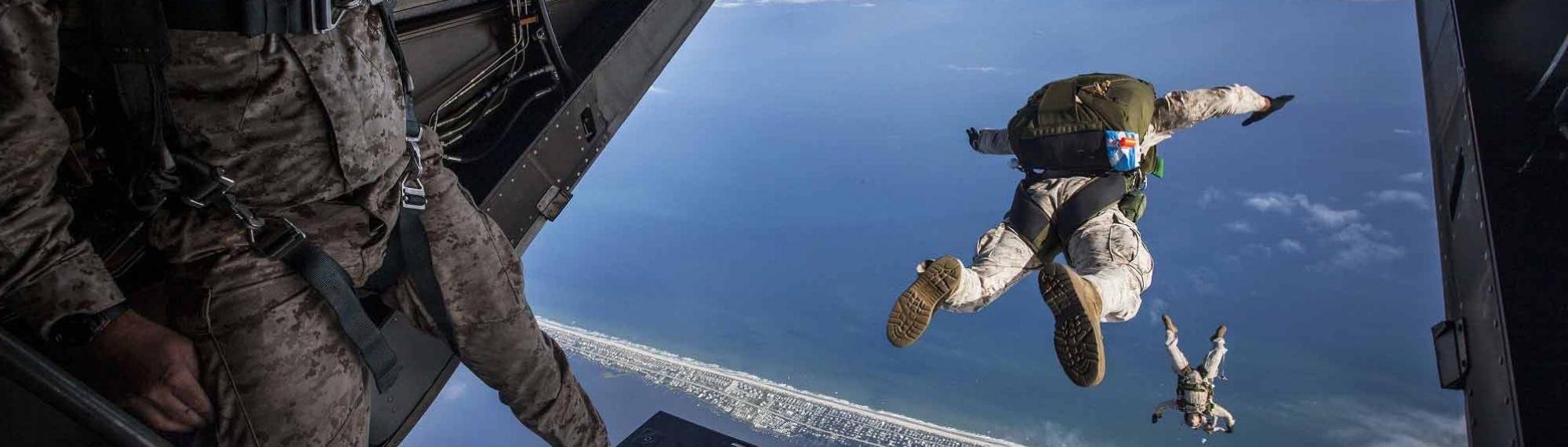 Airforce parachute jump